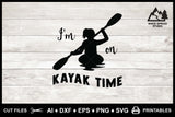 SVG Kayak Logo, I'm On Kayak Time
