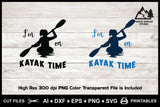 SVG Kayak Logo, I'm On Kayak Time