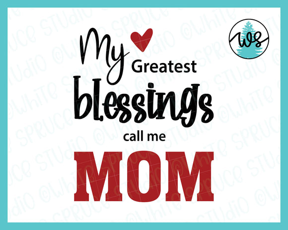 SVG Mother's Day Logo, My Greatest Blessings