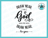 SVG Inspirational Logo, Draw Near to God