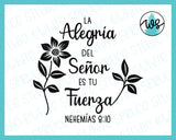 SVG Inspirational Logo, Spanish, La Alegria Del Señor Es Tu Fuerza